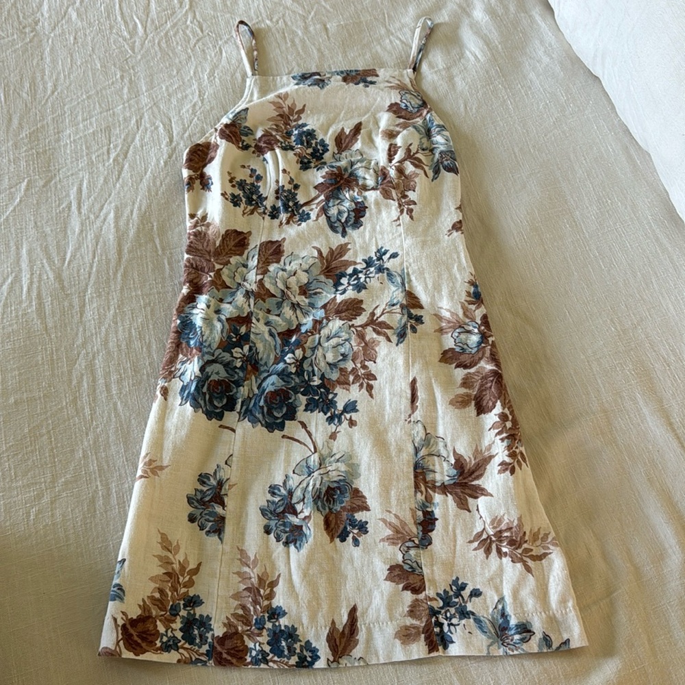 Abercrombie and Fitch linen floral mini dress